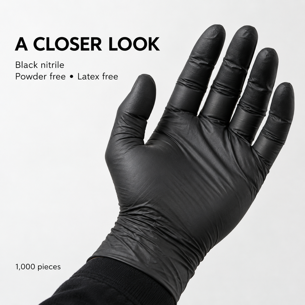 Black Nitrile Disposable Gloves Powder Free – 1000 Pack