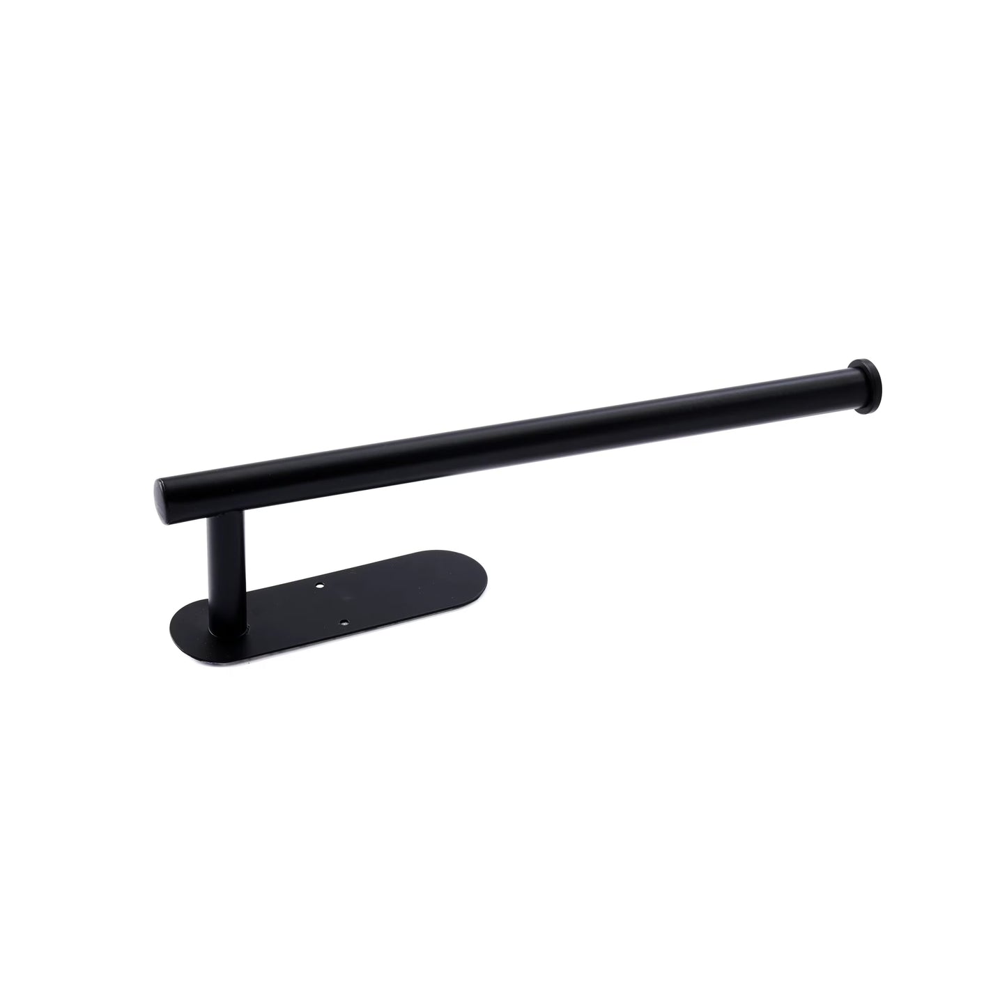 Adhesive Paper Towel Holder | Matte Black Under Cabinet Mount