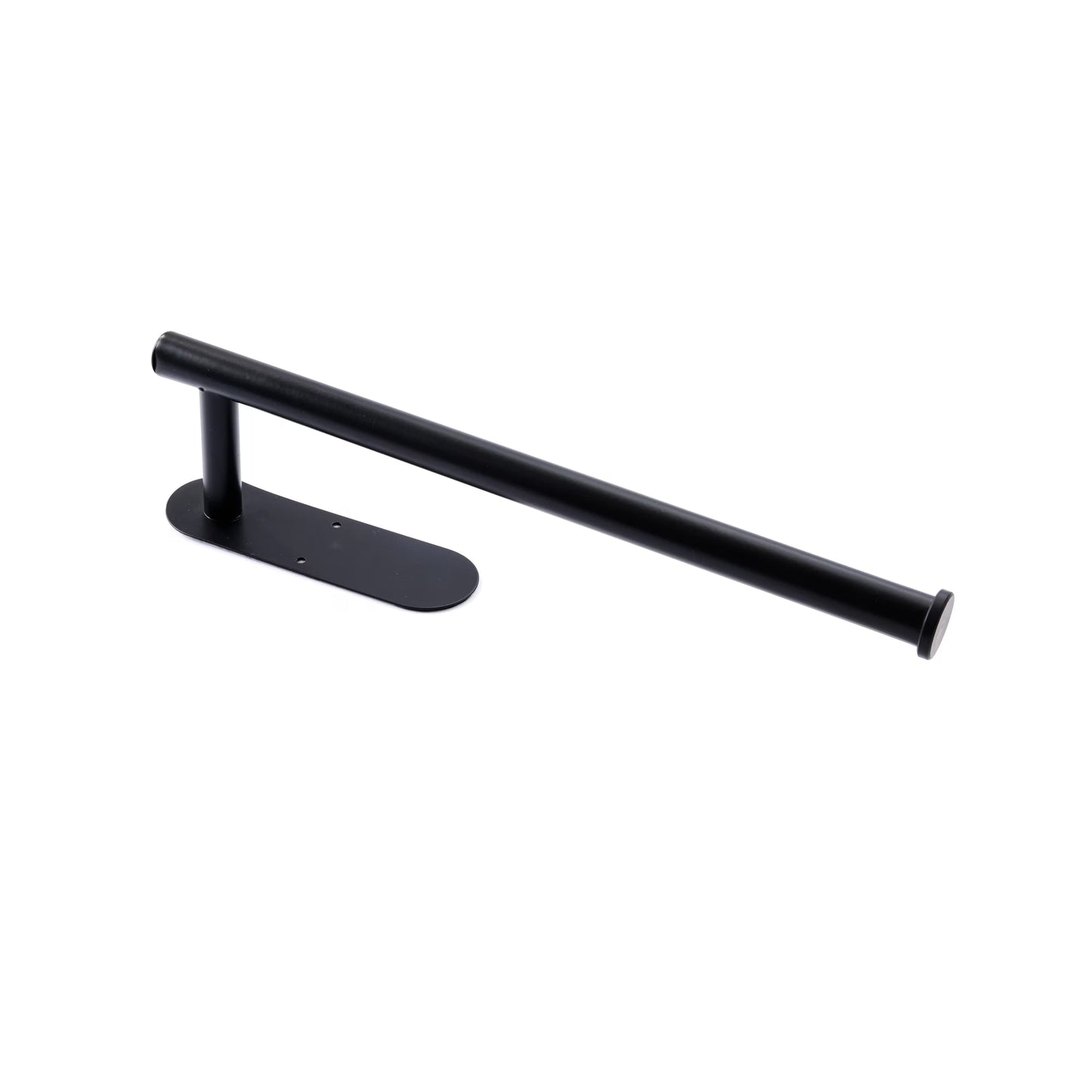 Adhesive Paper Towel Holder | Matte Black Under Cabinet Mount