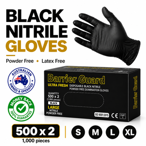 Black Nitrile Disposable Gloves Powder Free – 1000 Pack