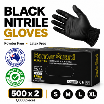 Black Nitrile Disposable Gloves Powder Free – 1000 Pack