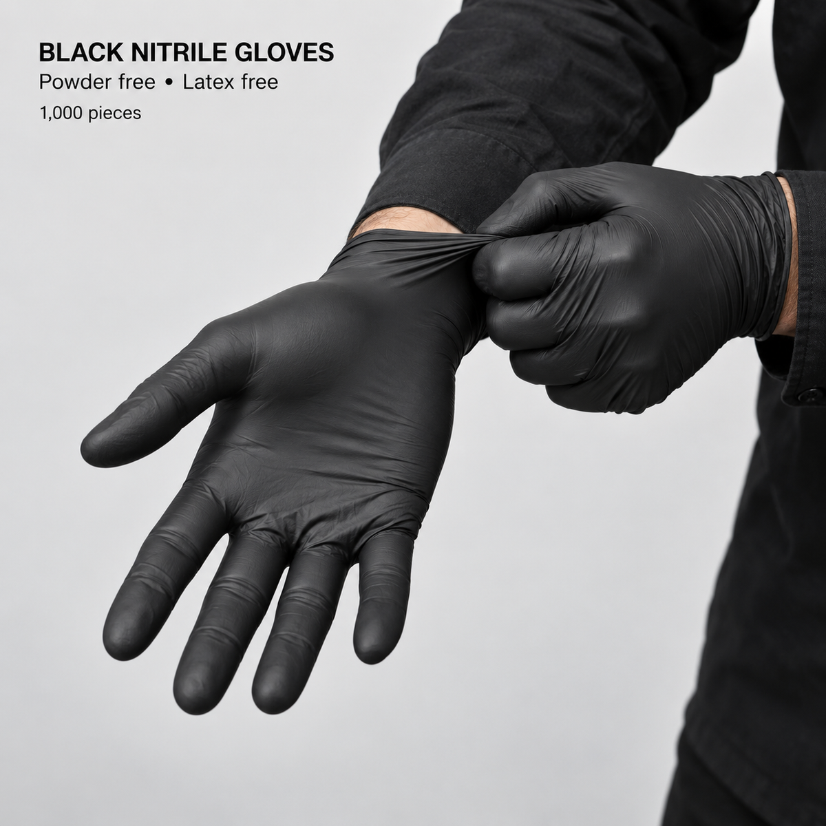 Black Nitrile Disposable Gloves Powder Free – 1000 Pack