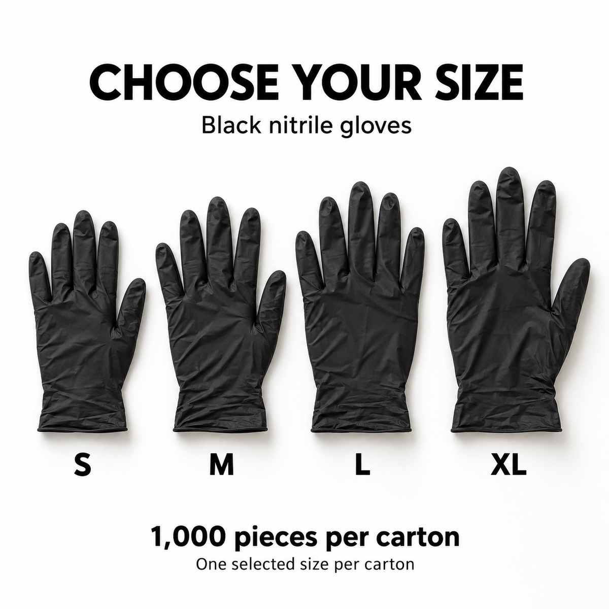 Black Nitrile Disposable Gloves Powder Free – 1000 Pack