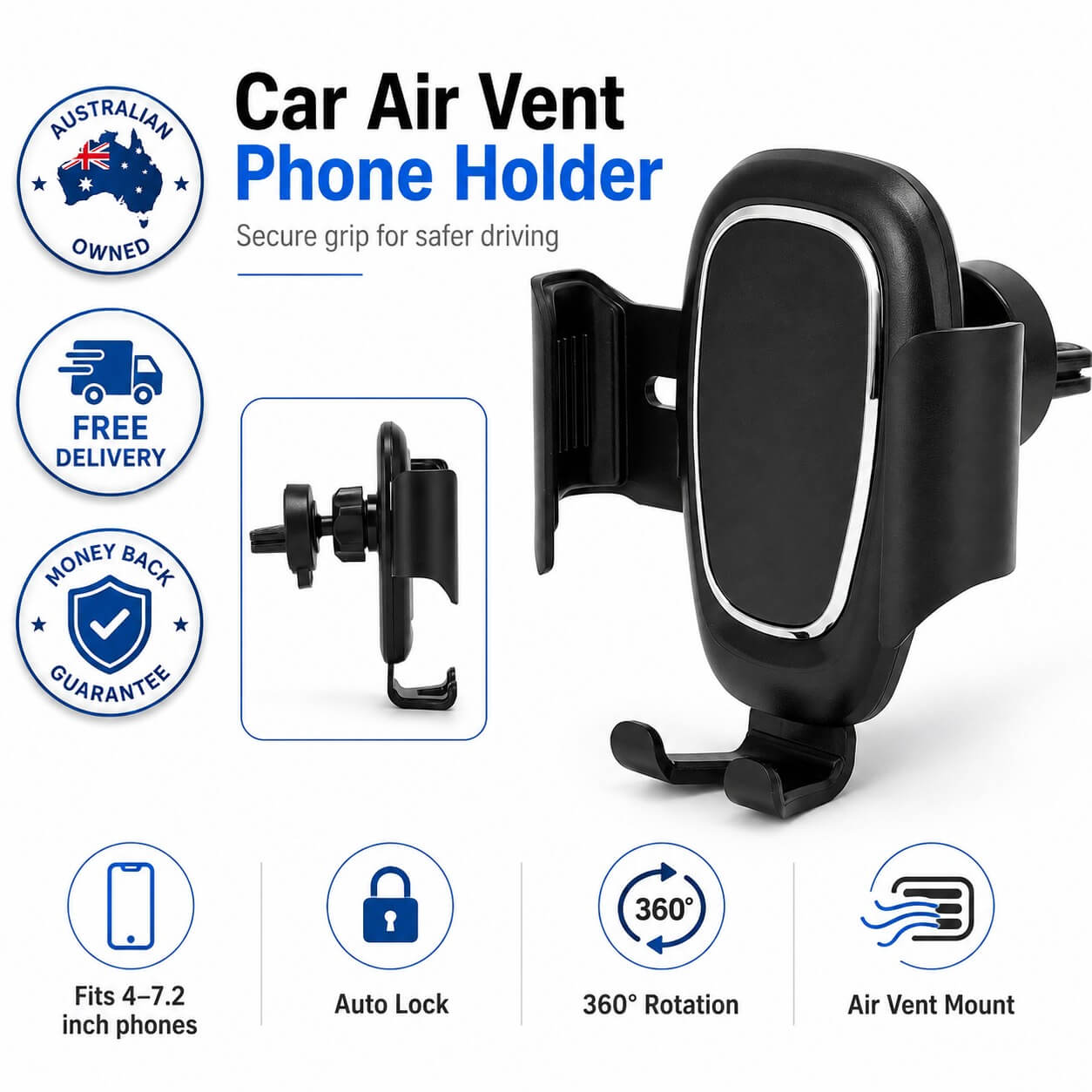 Car Air Vent Phone Holder Cradle