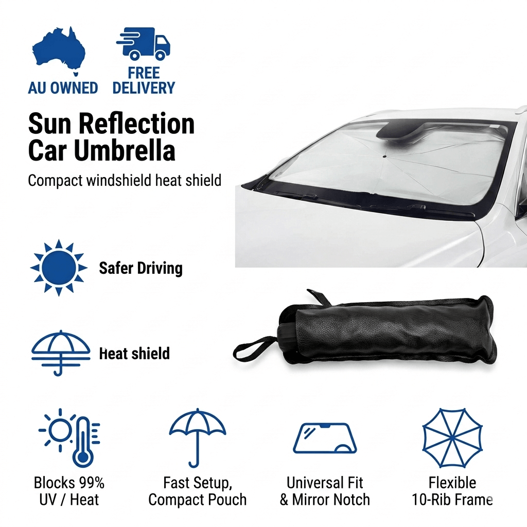 Sun Reflection Car Umbrella | Foldable Windshield Heat Shield