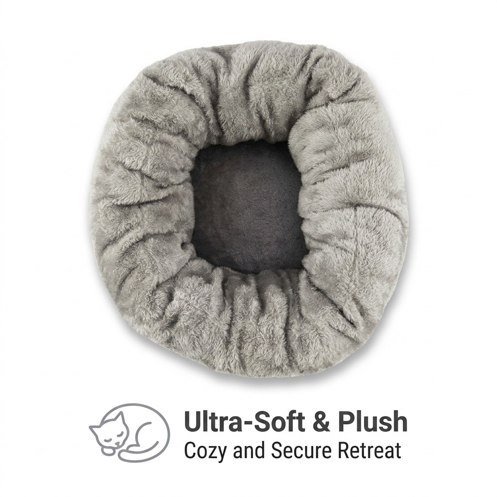 Cat Snuggler Calming Pet Bed | Anti-Anxiety Soft Plush Cat Mat